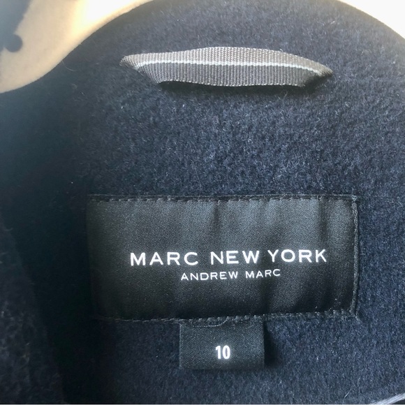 Marc New York Wool Blend Coat in Navy - Picture 3 of 11